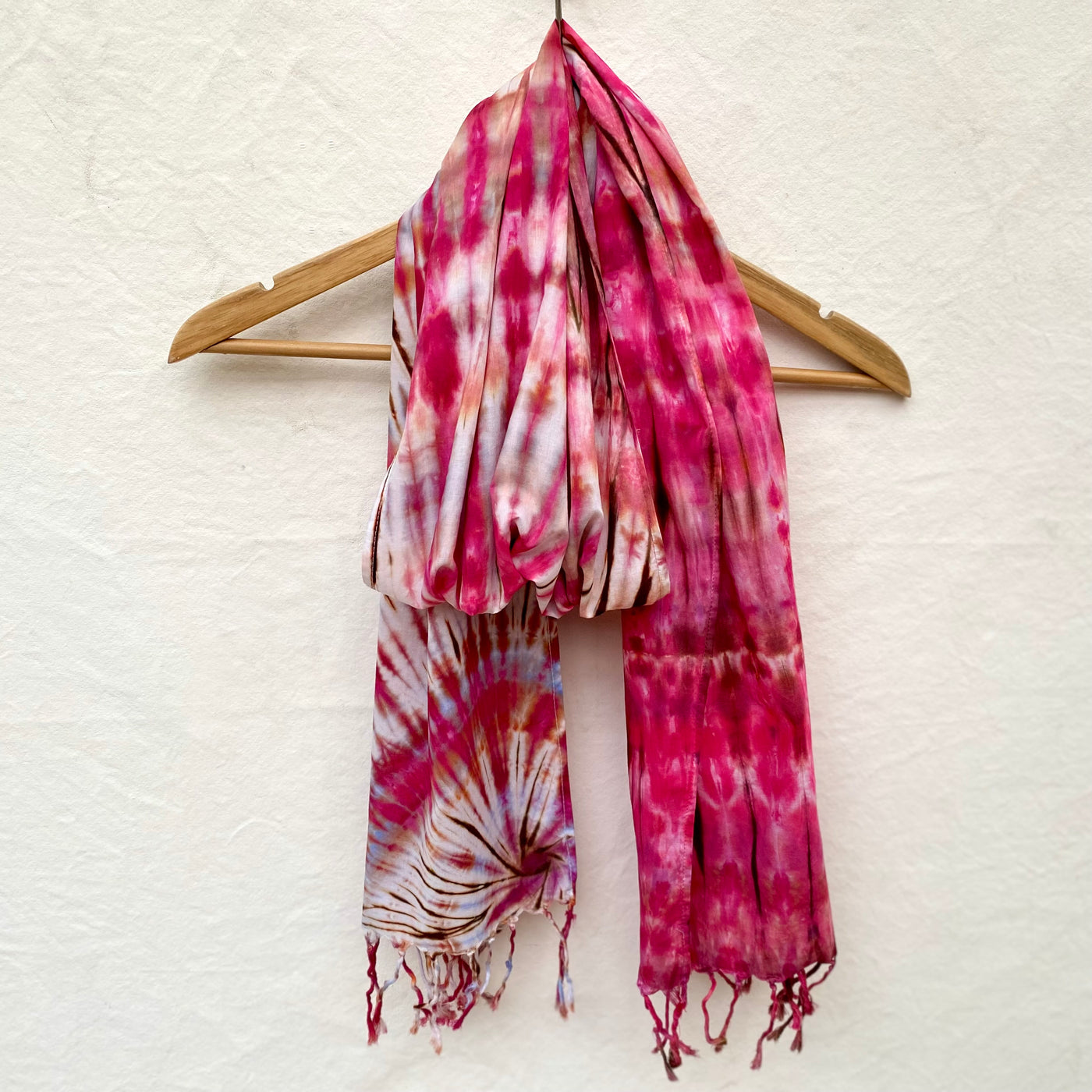 Maroon + Brown Long Scarf