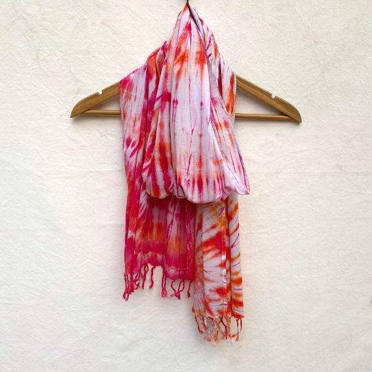 Orange + Pink Long Scarf