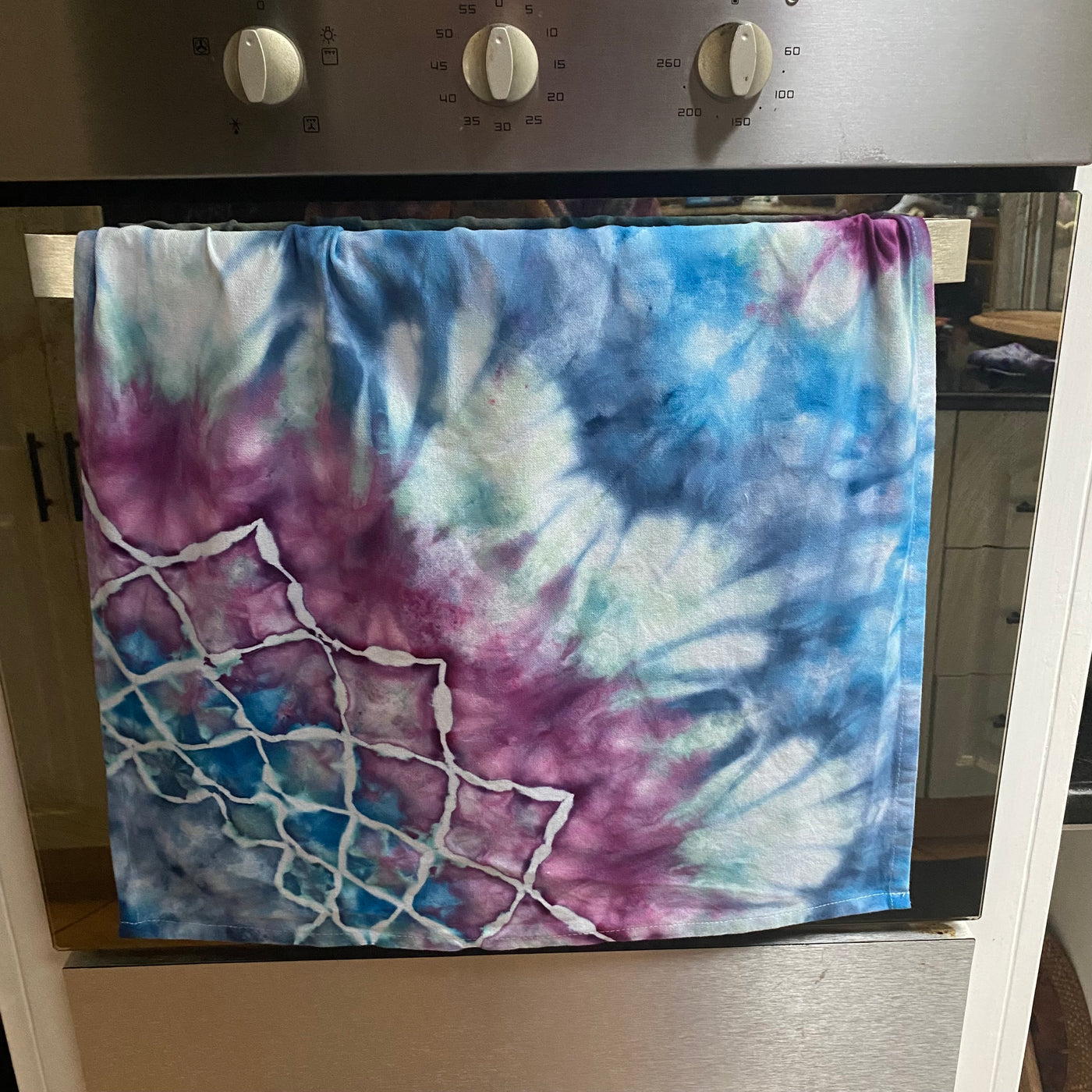 #36 - Purple/Blue Tie Dye Tea Towel
