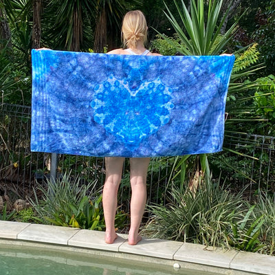 Design your own | Tie Dyed Towel | Heart Design