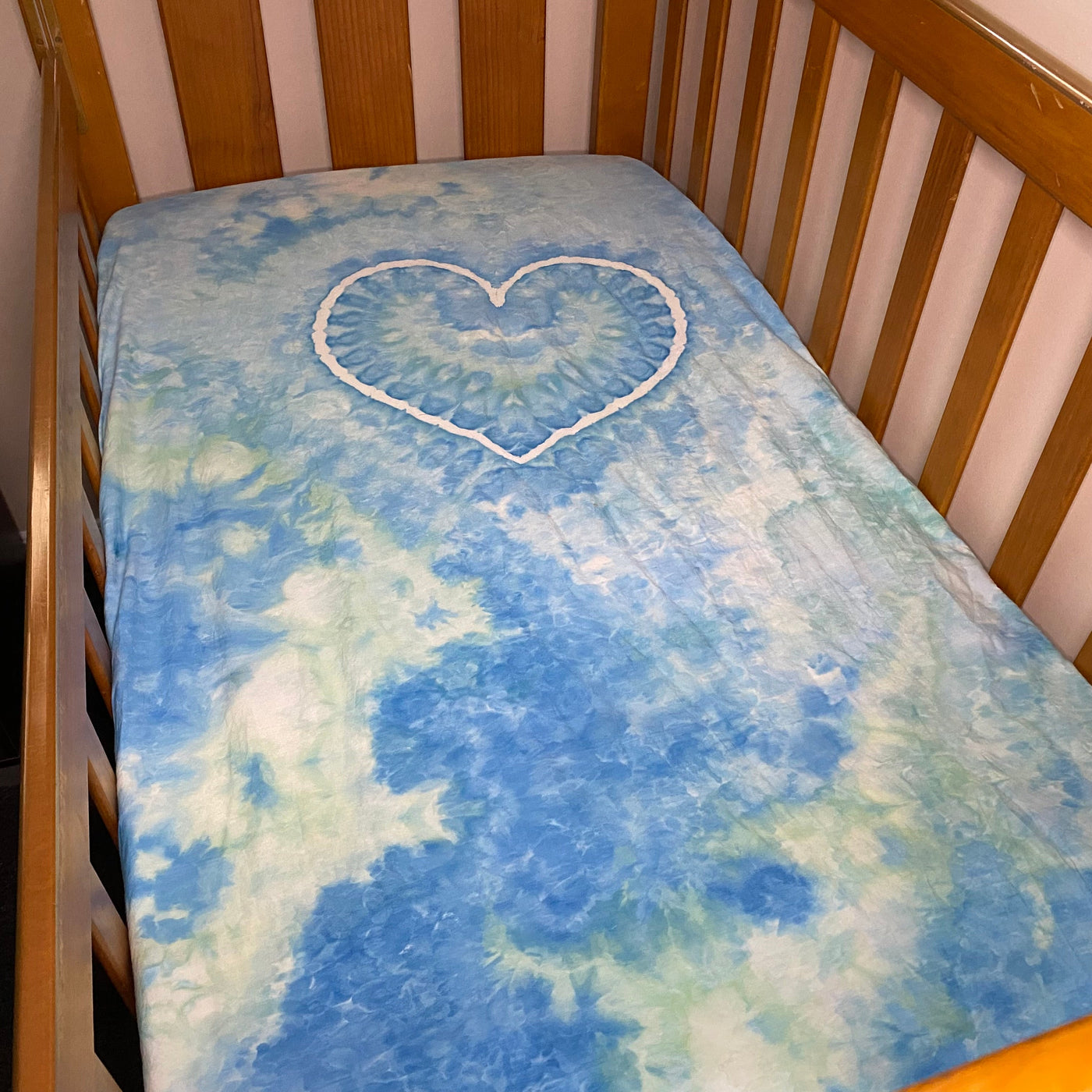 Cloudy Love - Hand dyed |  fitted cot sheet + optional extras