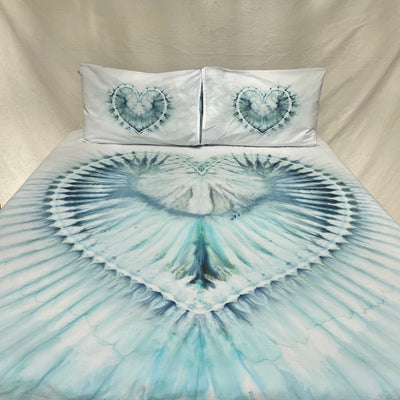 Happy Hearts| Hand dyed throw set