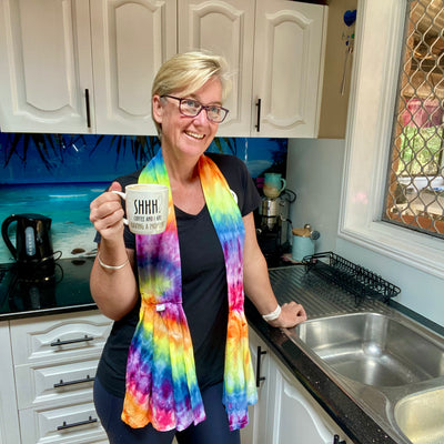 Tie Dye Kitchen Boa - Rainbow