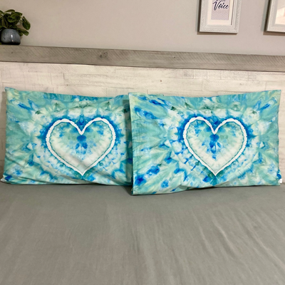 Hand Dyed pillow slips set of 2 | Custom made to your choice of colours + design
