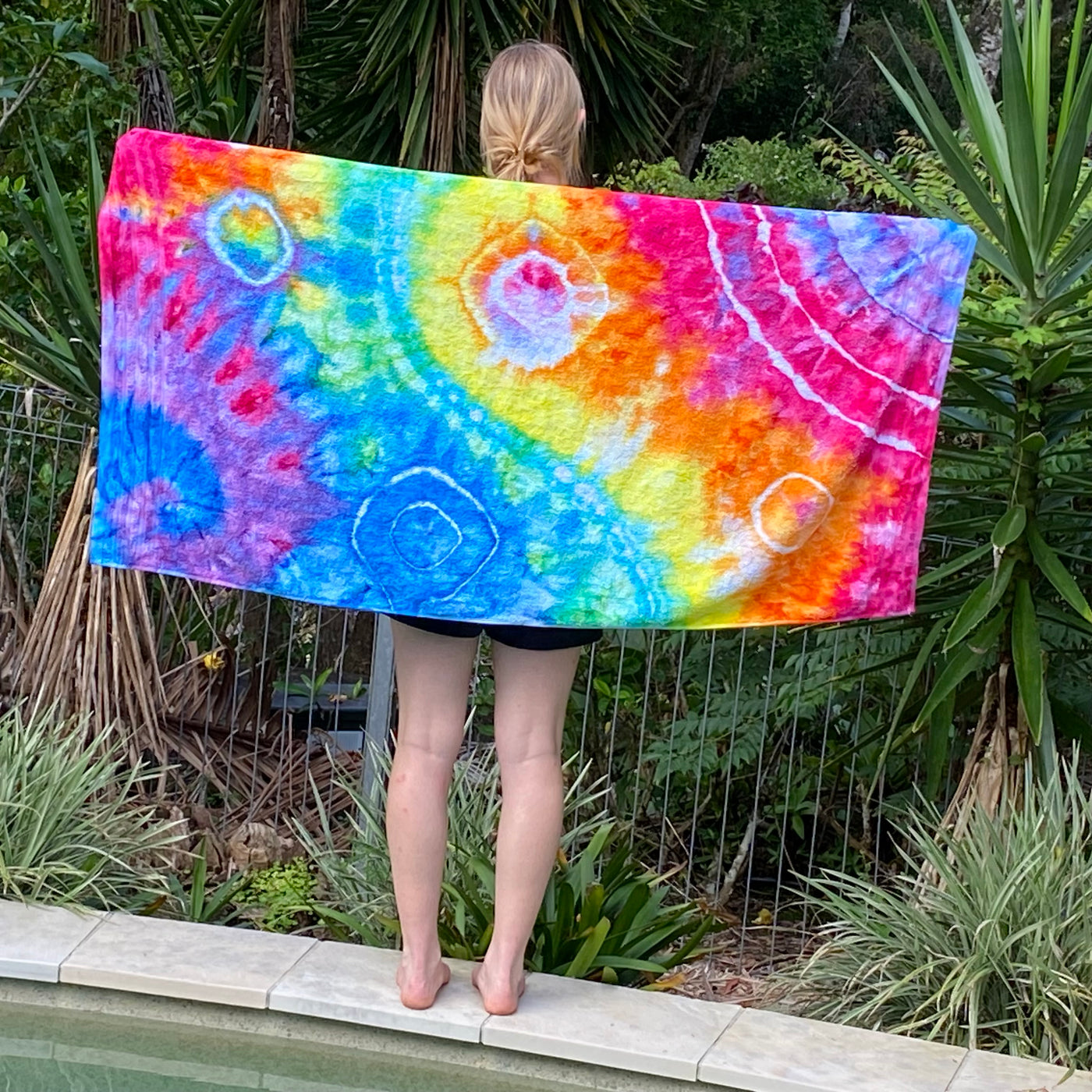 #12 - Rainbow galaxy Beach Towel
