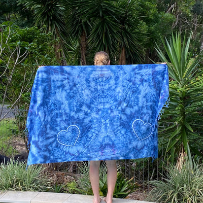 Tie dye Heart Sarong