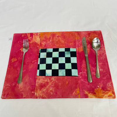 Red tie dye placemats - Set of 4
