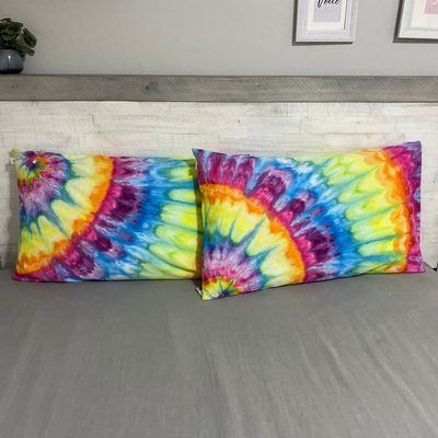 Hand Dyed pillow slips set of 2 | Custom made to your choice of colours + design