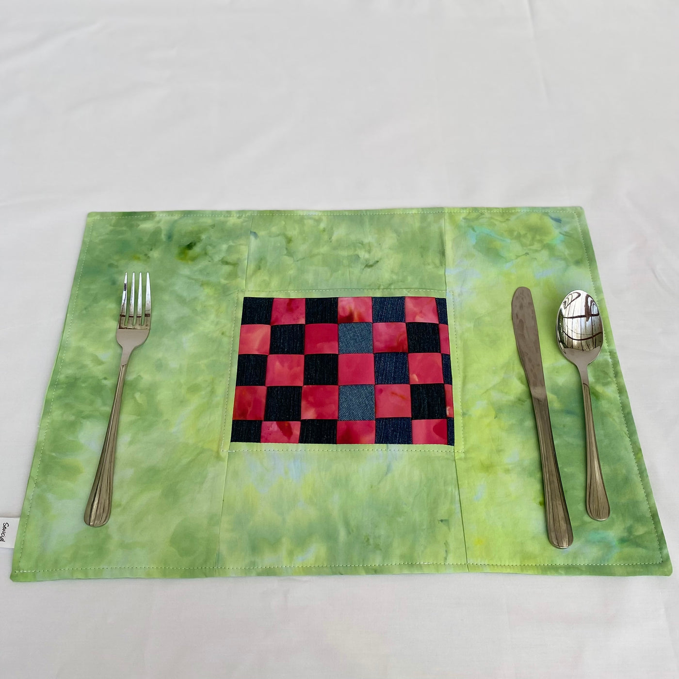 Green tie dye placemats- Set of 4