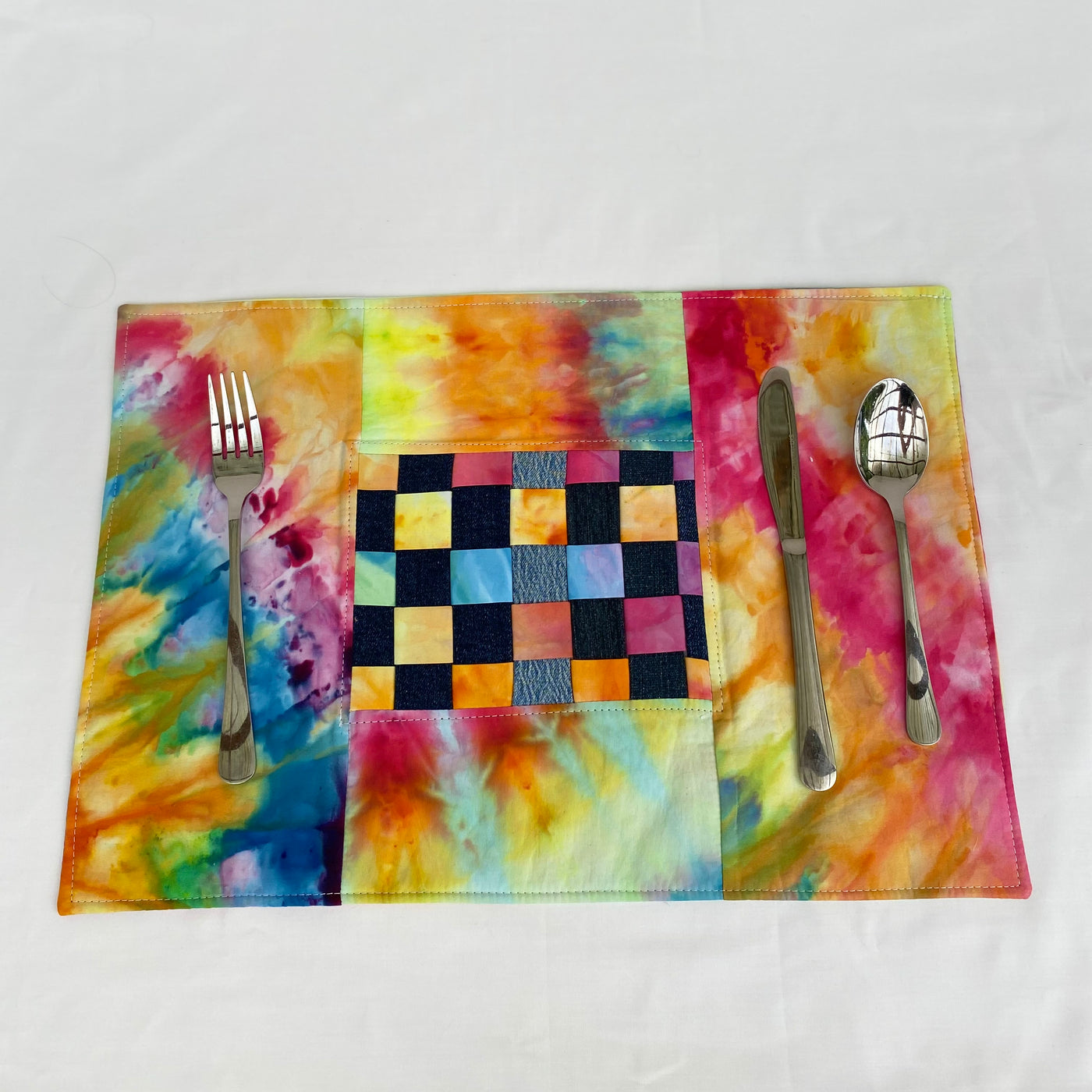 Rainbow tie dye placemats- Set of 4