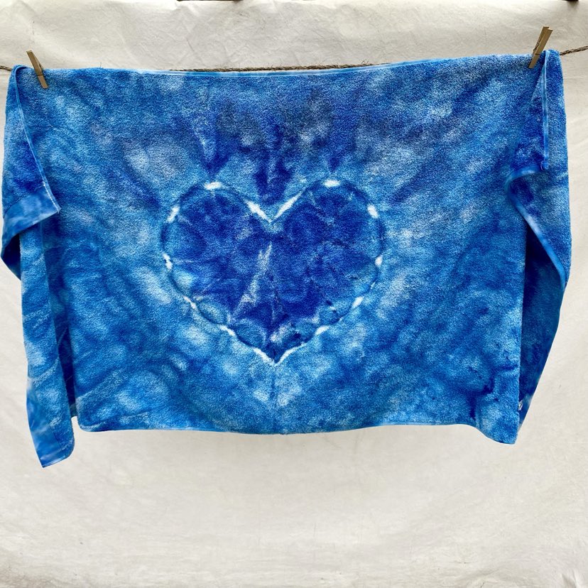 Tie Dye | Blue Heart Beach Towel