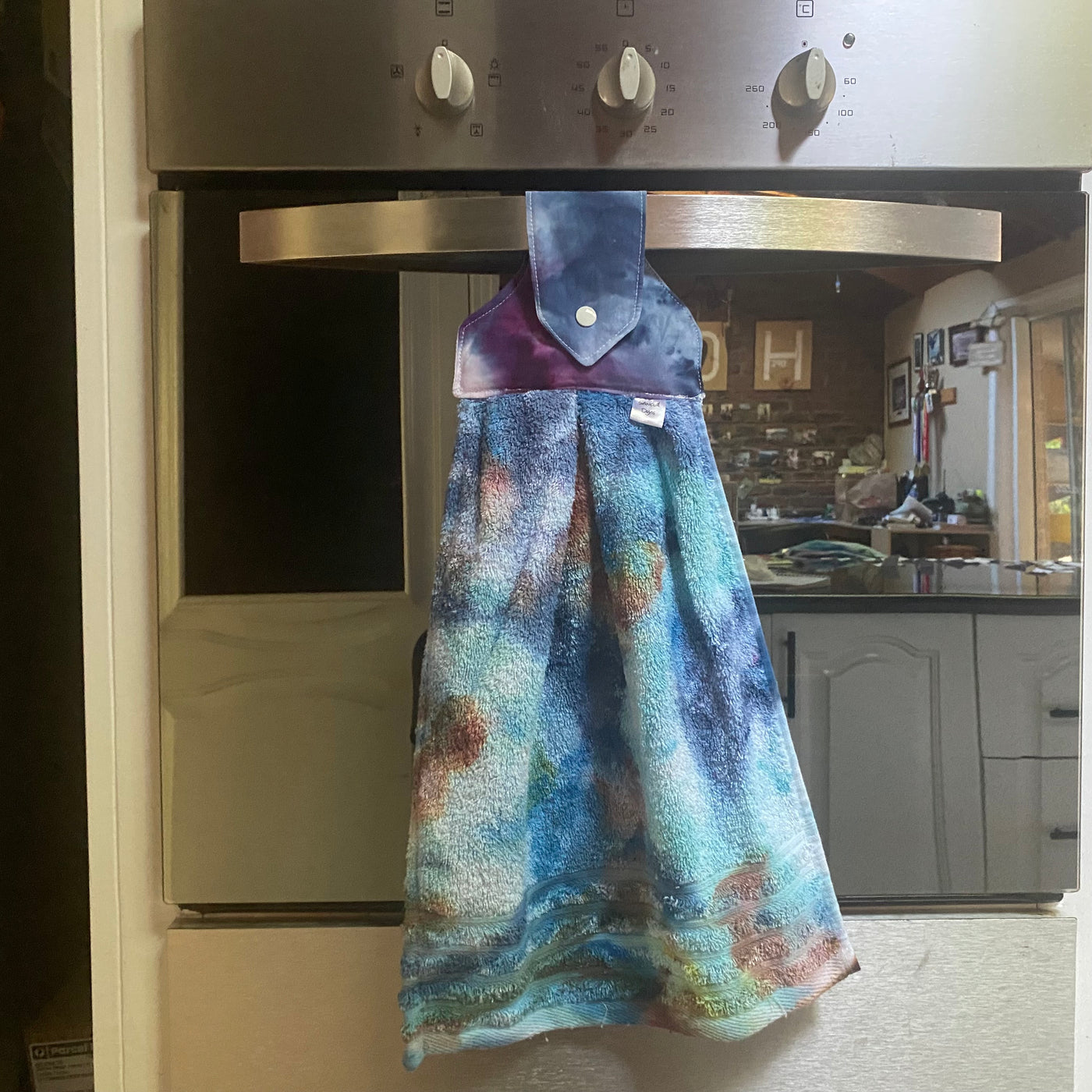 #15 tie dye hanging hand towel