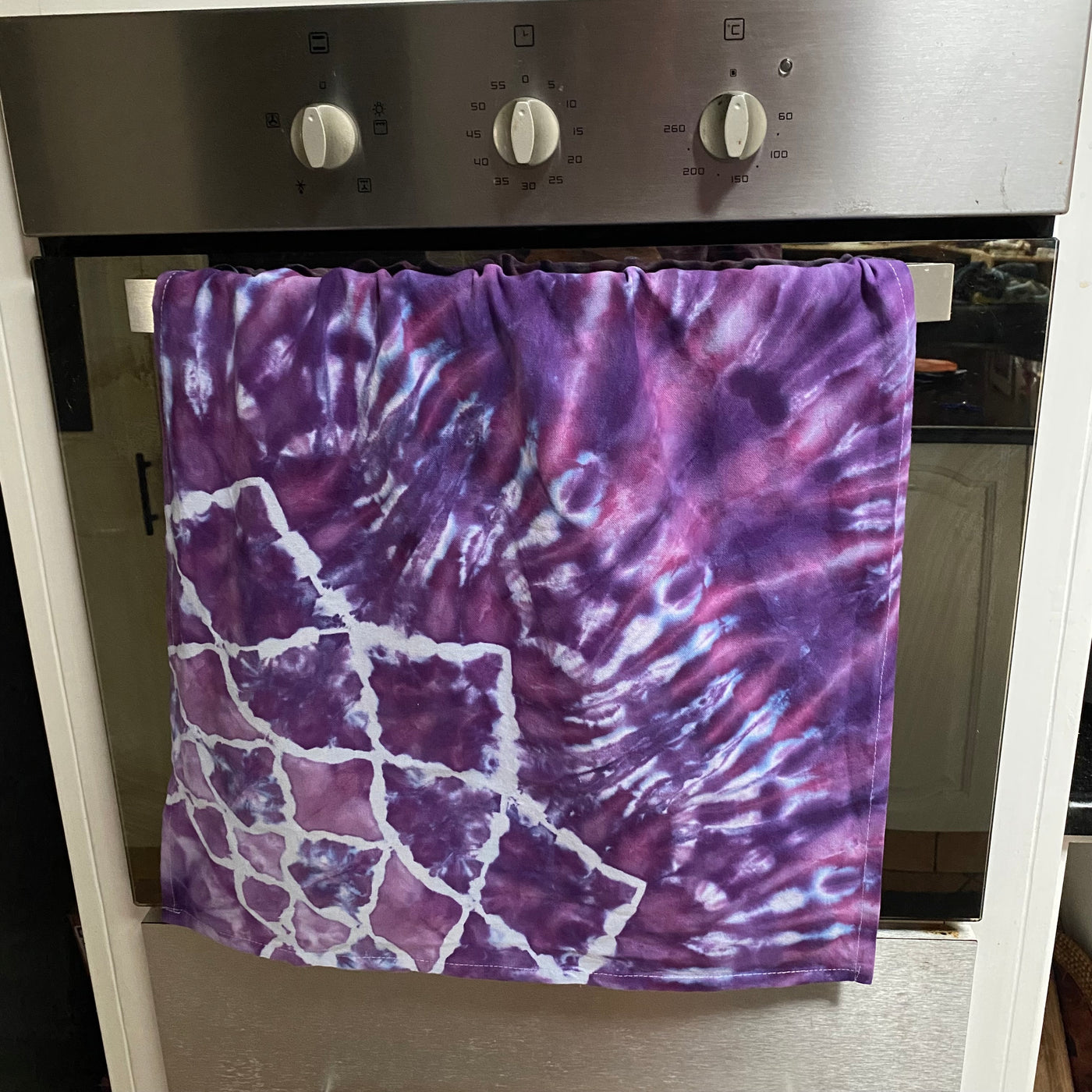 #5 - Purple Tie Dye Tea Towel