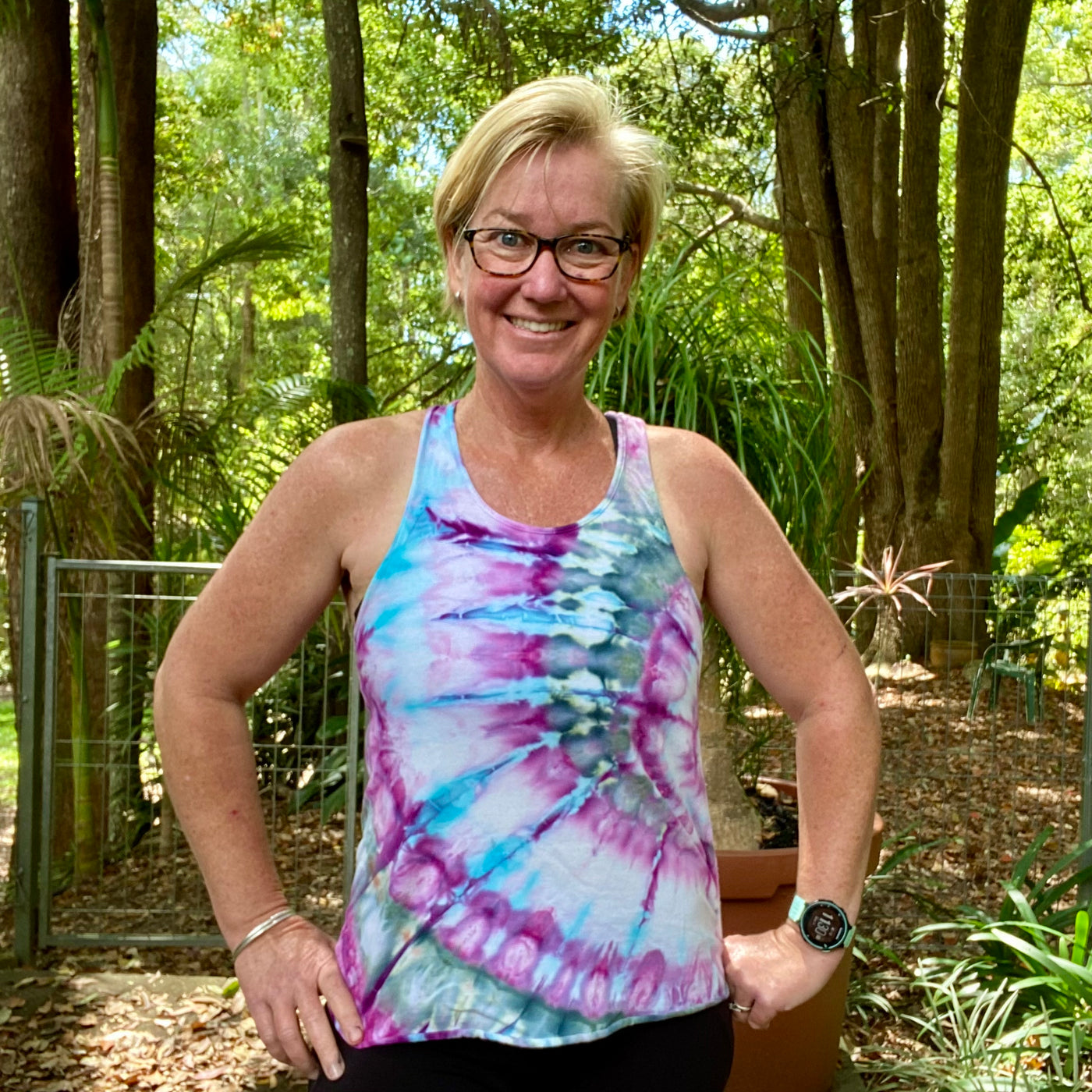 Tie dye Racer back SINGLET