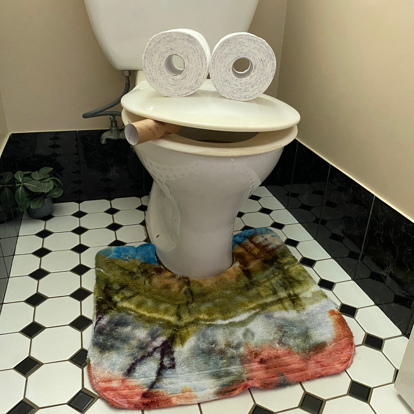 Earthy brown Toilet Mat