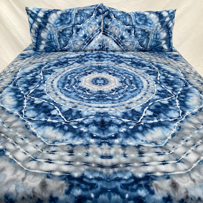 Infinity Mandala tie dyed throw set