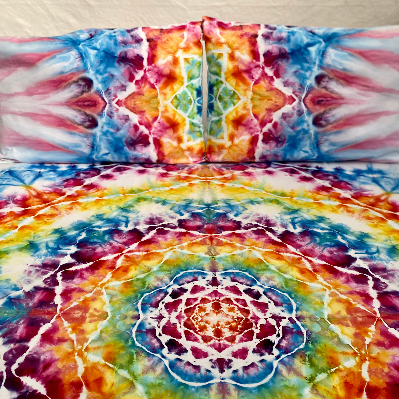 Rainbow Delight | Hand dyed throw set