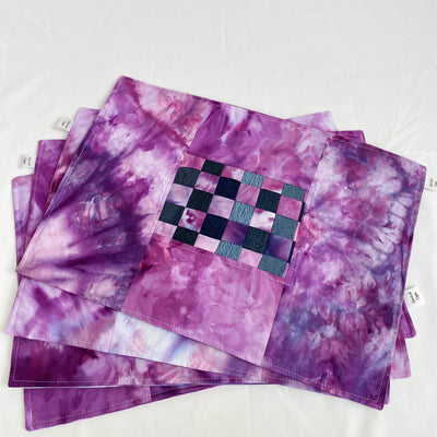 Dark Purple tie dye placemats - Set of 4