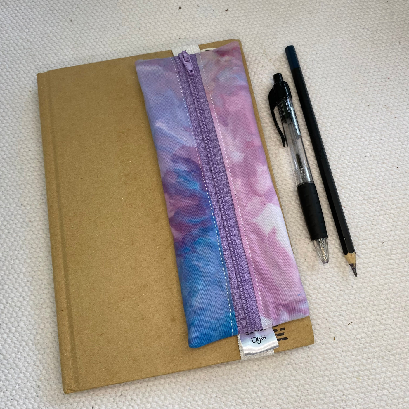 #18 - A5 size Pencil pouch / Bookmark - Pink + Purple