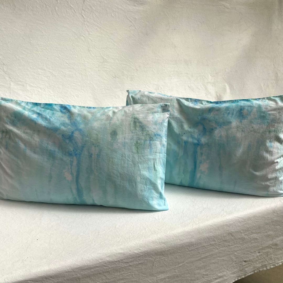 Set of 2 Pillow Slips - Waterfall soft blues