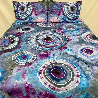 Tie Dyed Galaxy Bed Throw Set | Custom made to your colours