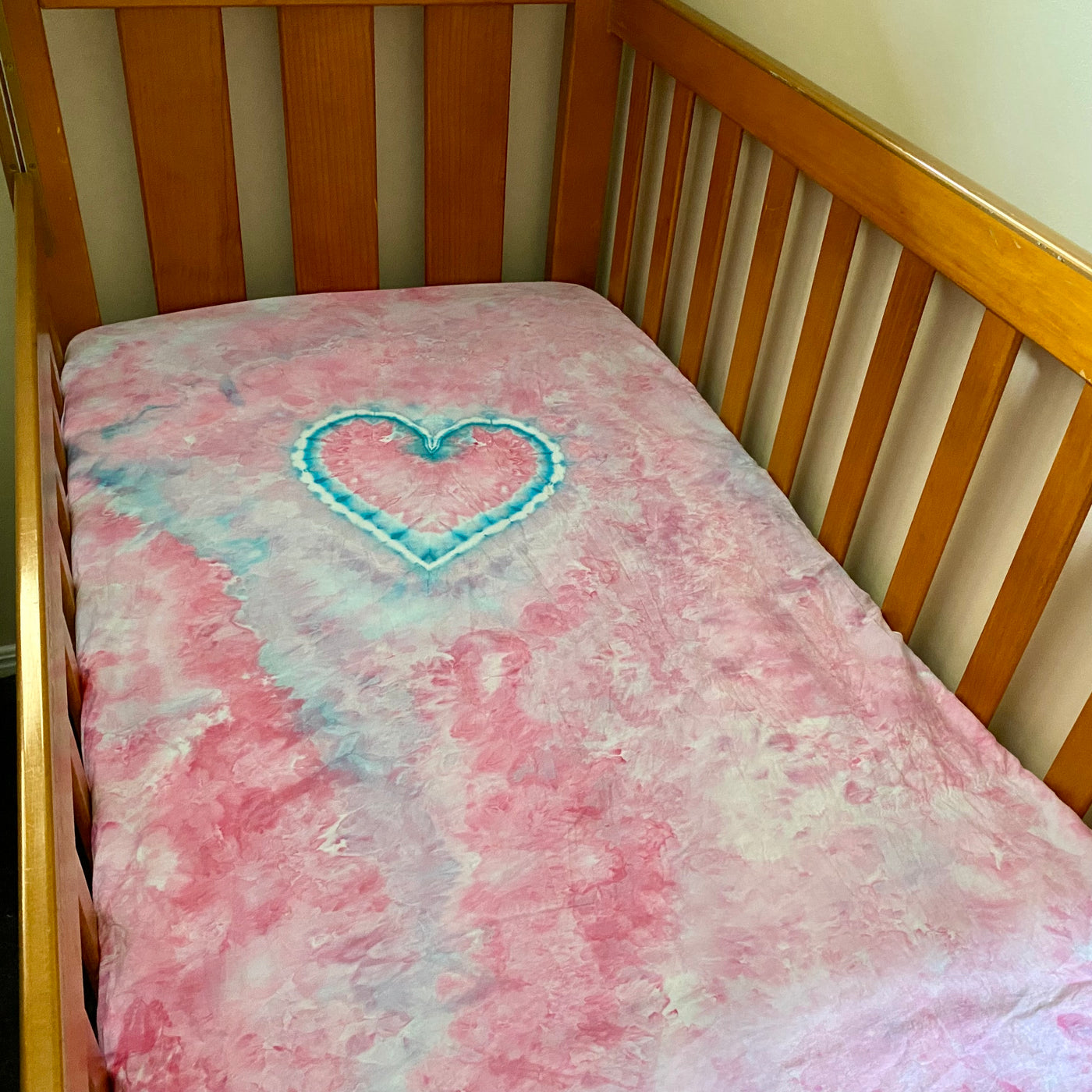 Fizzy floss - Hand dyed | fitted cot sheet + optional extras