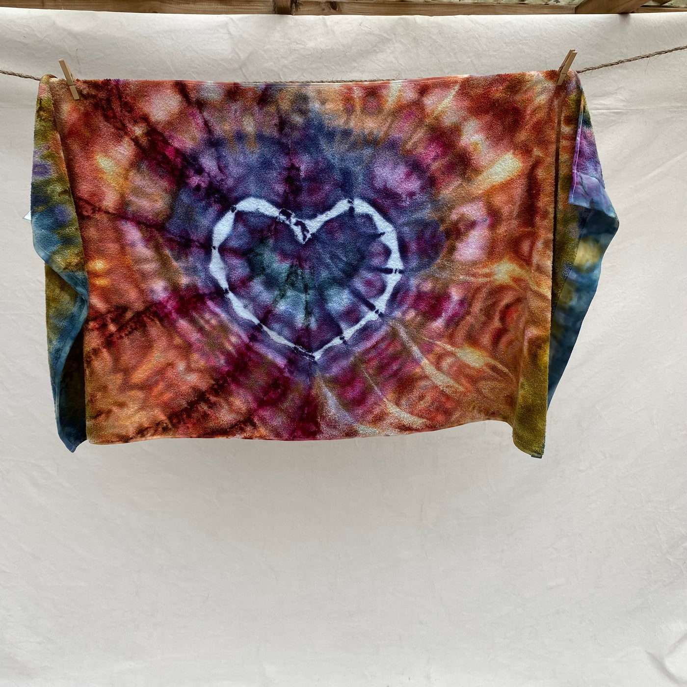 Design your own | Tie Dyed Towel | Heart Design