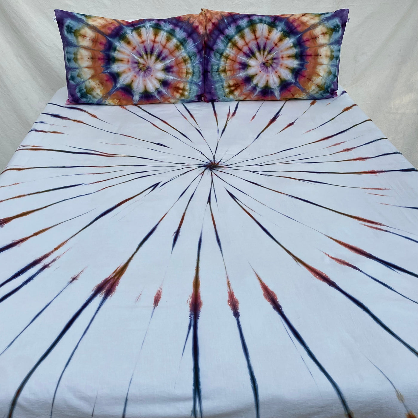 Aurora Blizzard | Hand dyed throw set