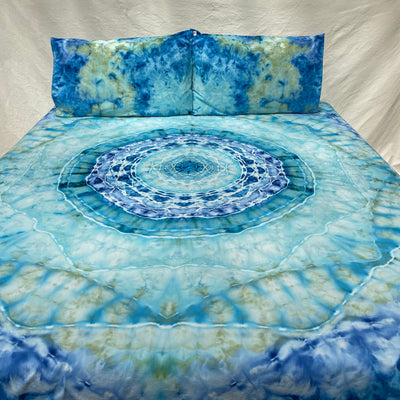 Infinity Mandala tie dyed throw set