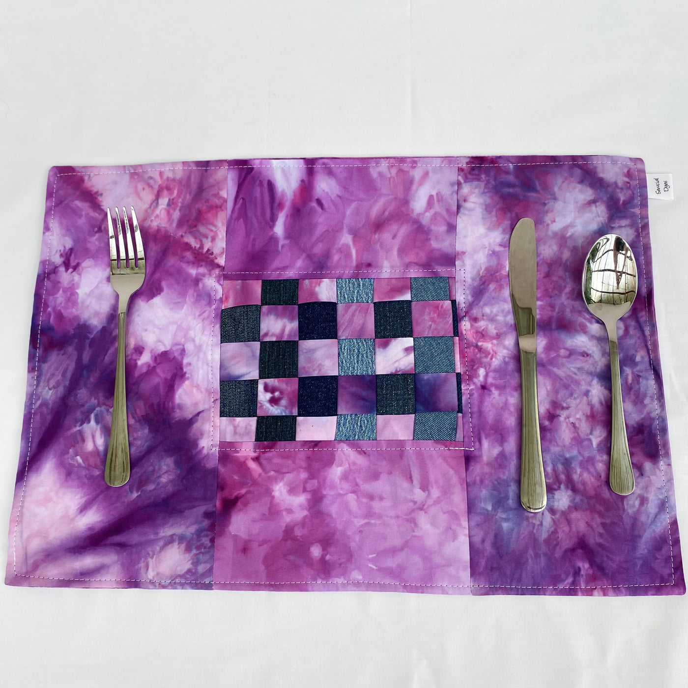 Dark Purple tie dye placemats - Set of 4