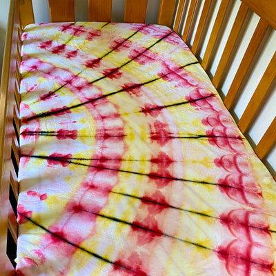 Rising Sun - Hand dyed | fitted cot sheet + optional extras
