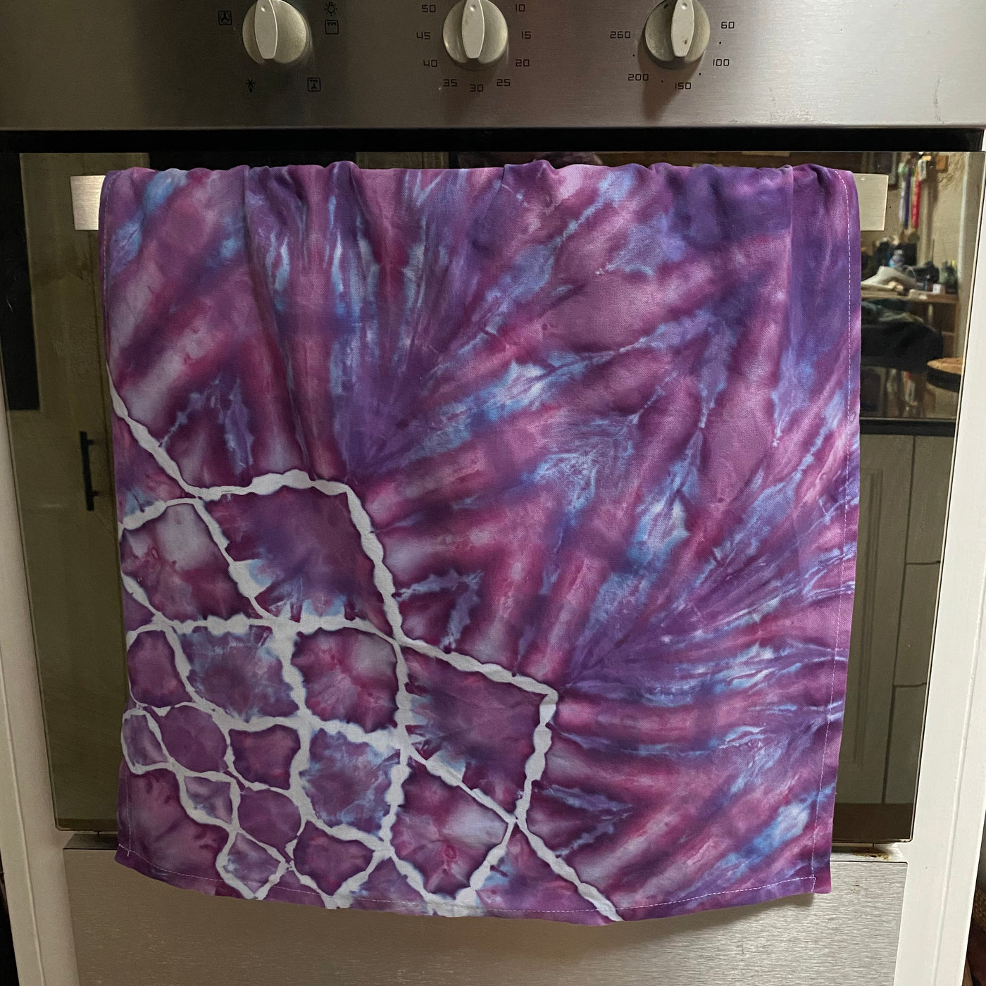 #13 - Purple Tie Dye Tea Towel