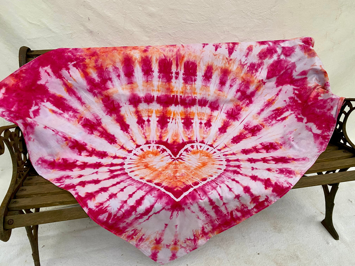 Fuchsia + Pink Heart Knee Rug