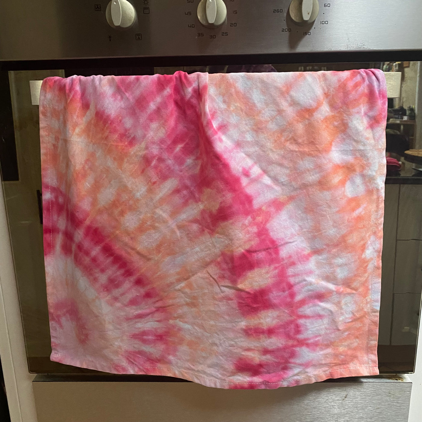 #50 - Pinks Tie Dye Tea Towel