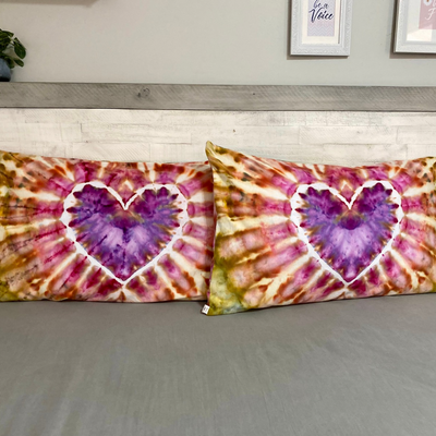 Hand Dyed pillow slips set of 2 | Custom made to your choice of colours + design