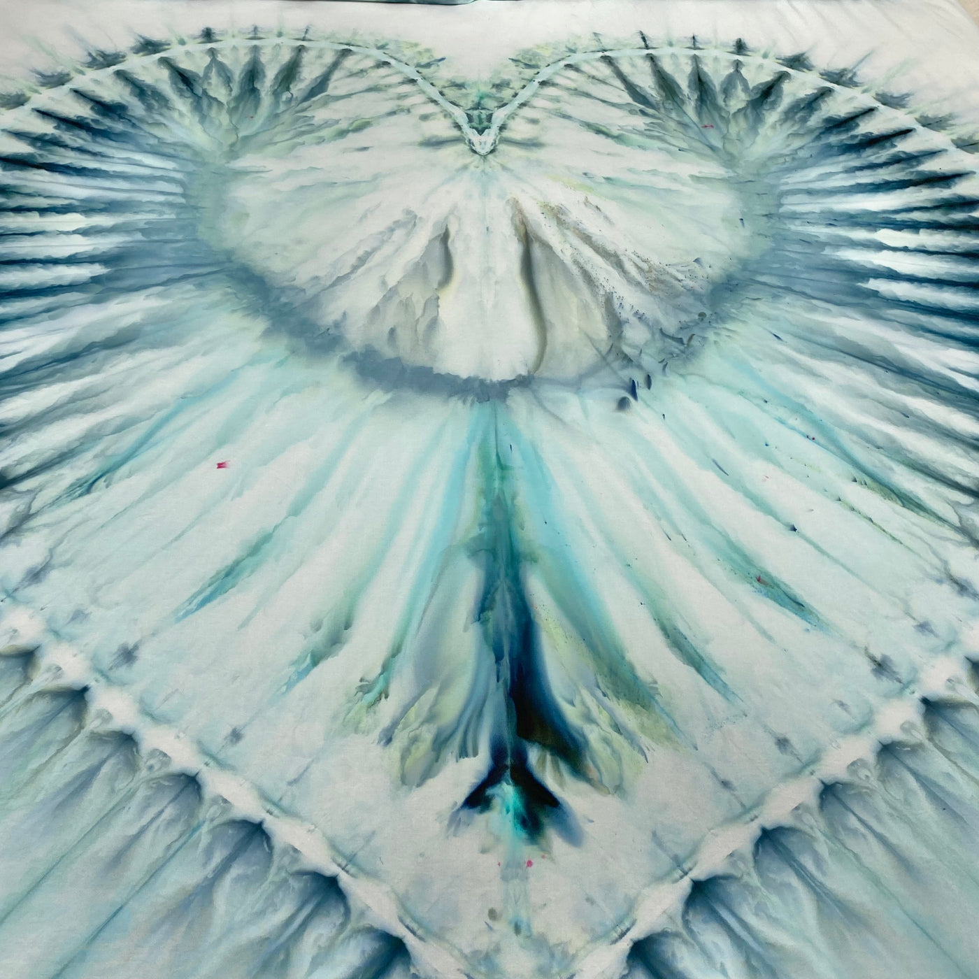 Happy Hearts| Hand dyed throw set