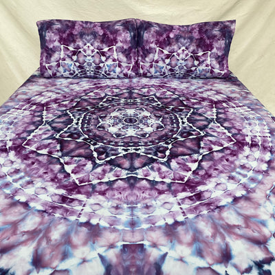 Infinity Mandala tie dyed throw set