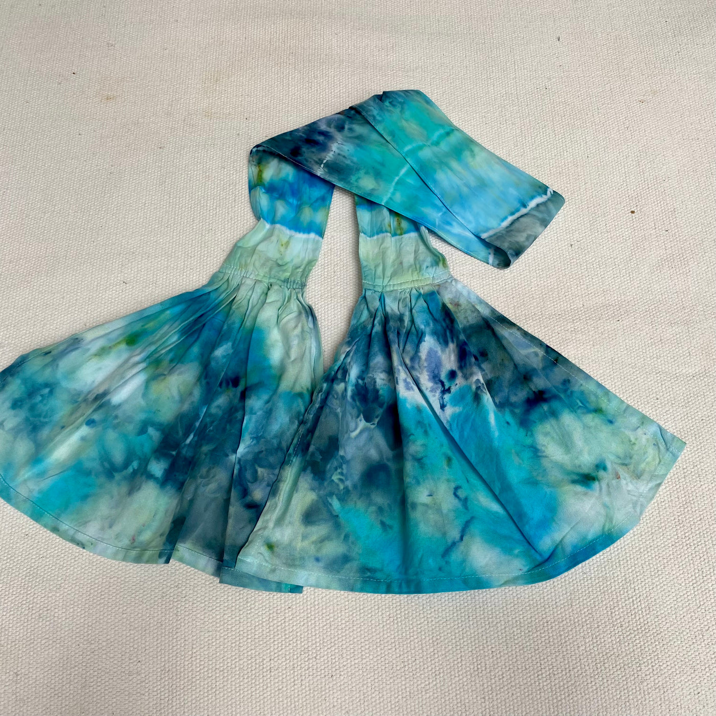 Tie Dye Kitchen Boa - Mixed Blues