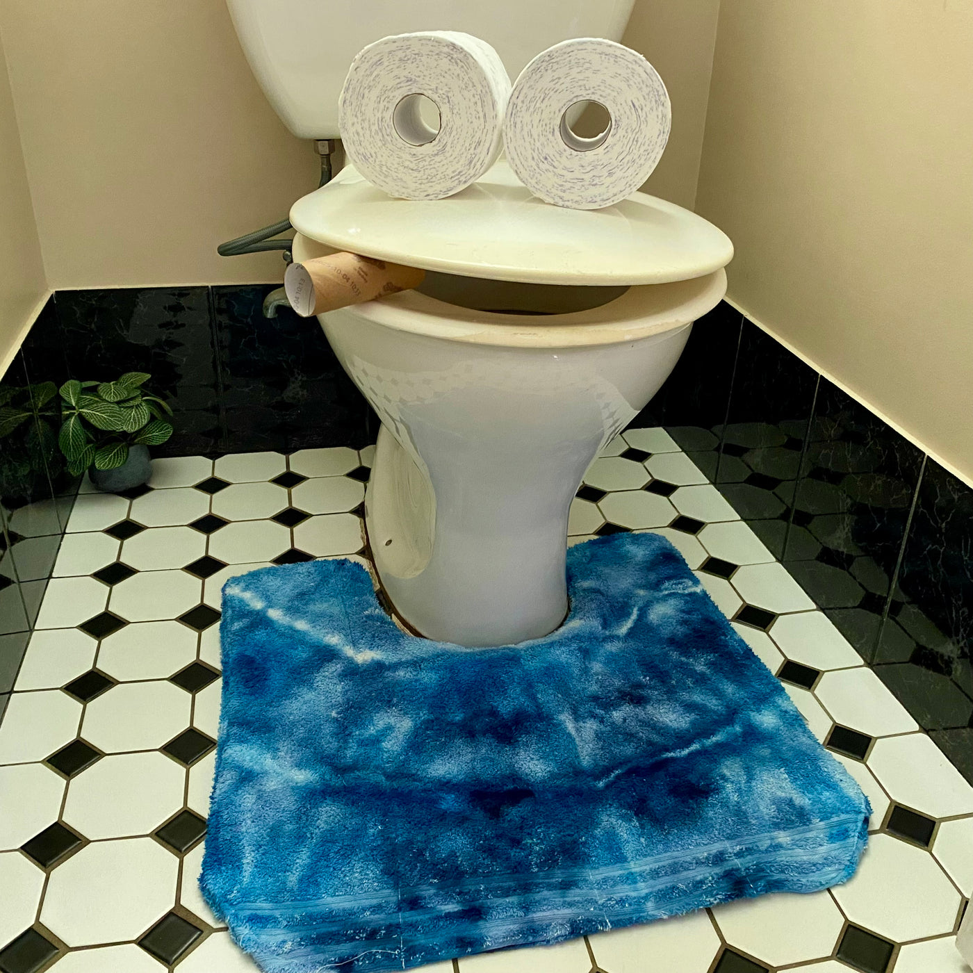 Indigo blues Toilet Mat