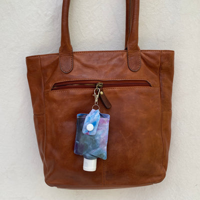 Tie Dye Sanitiser Pouch - Thunder + clean