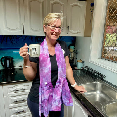 Tie Dye Kitchen Boa - Purple