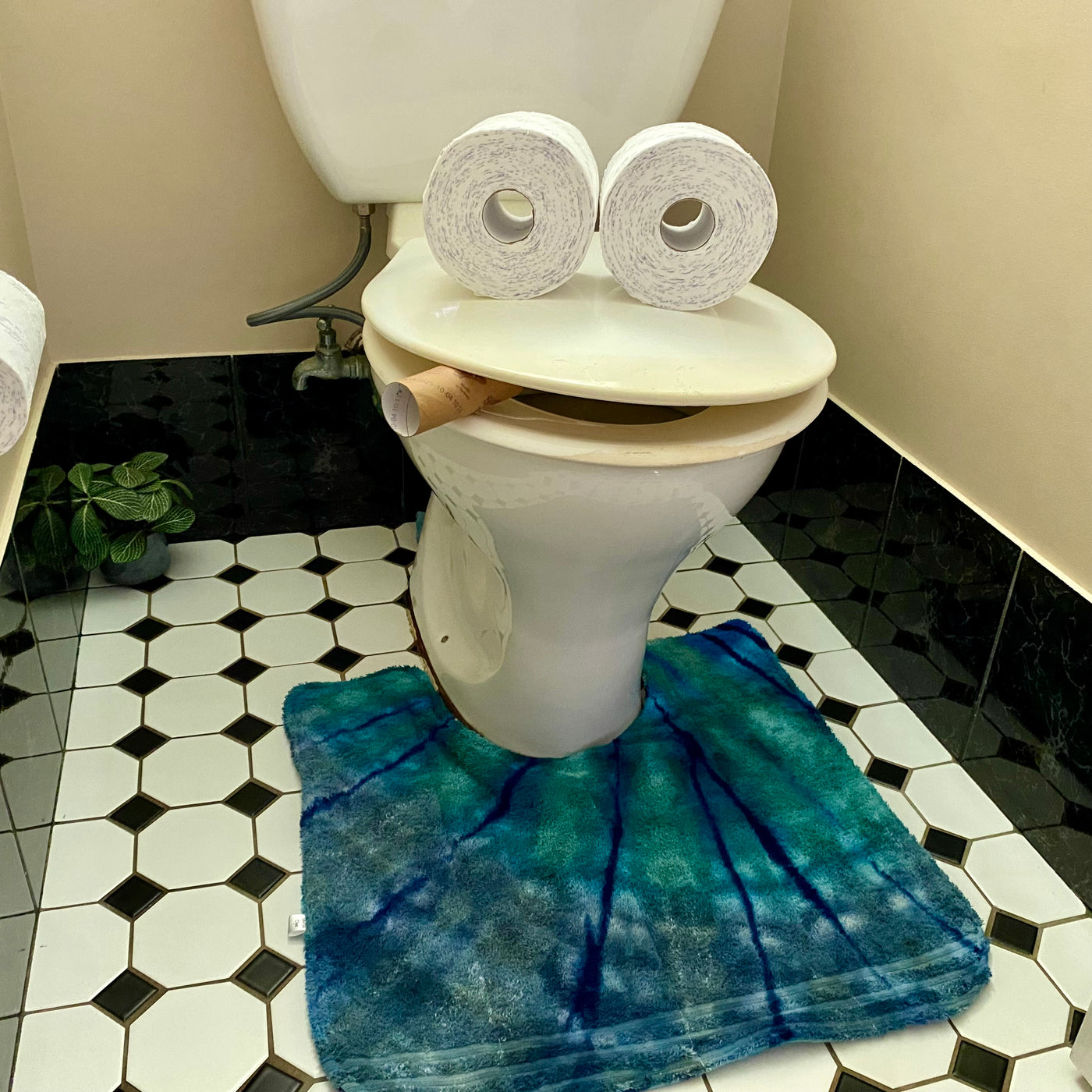 Kingfisher + Blue Toilet Mat