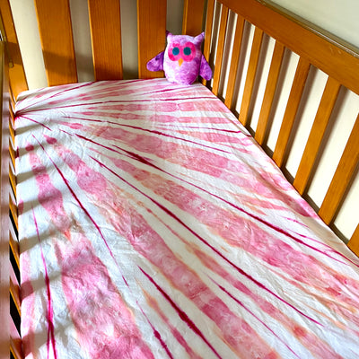 Candy Stripe - Hand dyed |  fitted cot sheet + optional extras