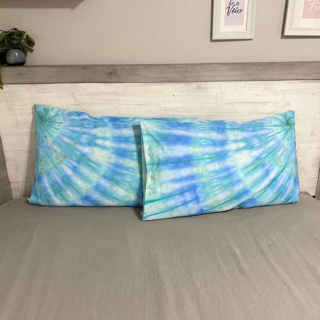 Hand Dyed pillow slips set of 2 | Custom made to your choice of colours + design