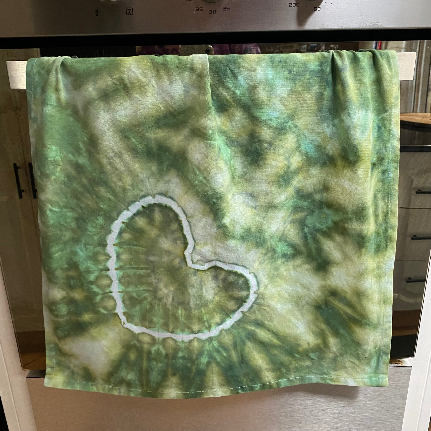 #27 - Green Tie Dye Tea Towel