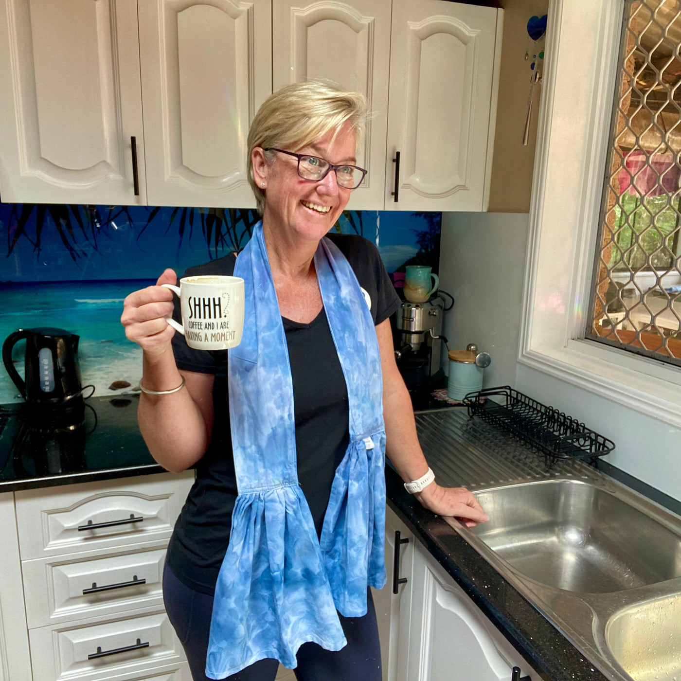 Tie Dye Kitchen Boa - Indigo