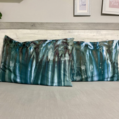 Hand Dyed pillow slips set of 2 | Custom made to your choice of colours + design