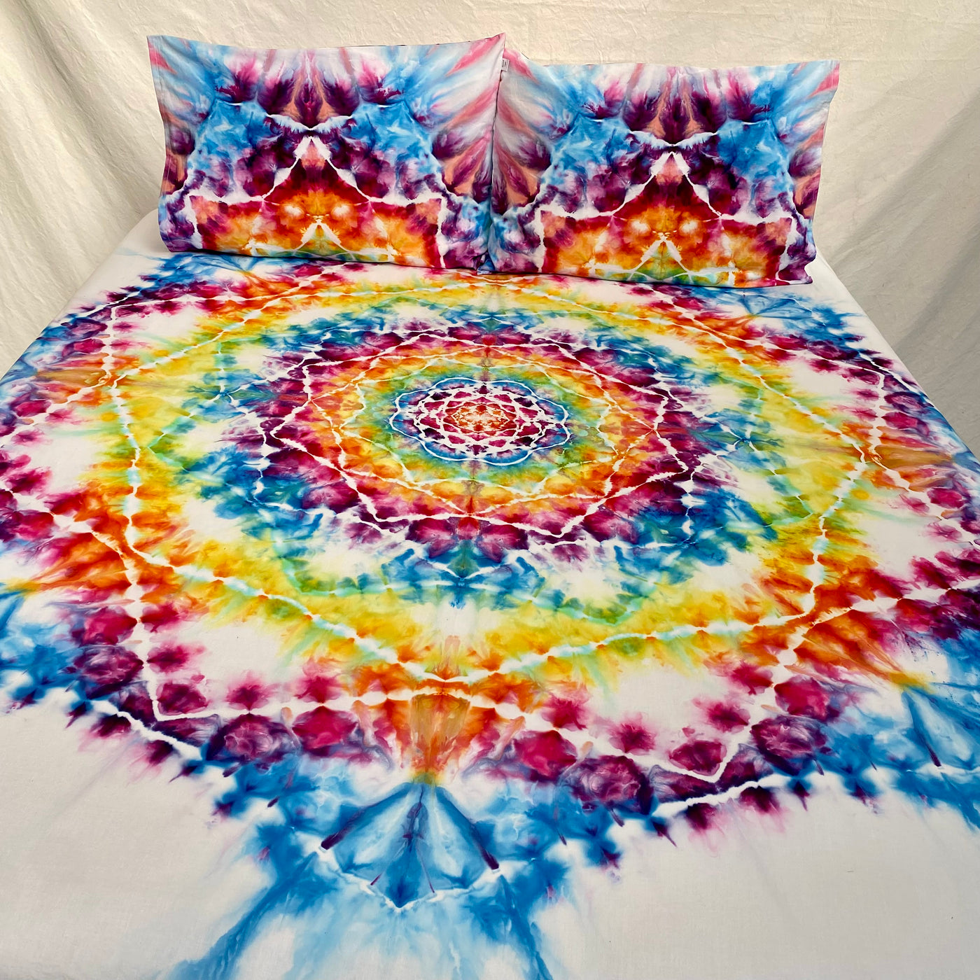 Rainbow Delight | Hand dyed throw set
