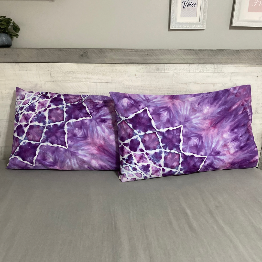 Hand Dyed pillow slips set of 2 | Custom made to your choice of colours + design