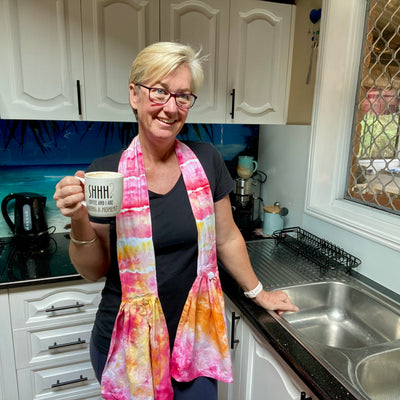 Tie Dye Kitchen Boa - Sunset